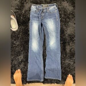 Straight bootcut jeans